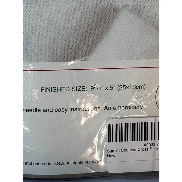 SUNSET Counted Cross Stitch Kit on Waste Canvas - Holiday Snow Bears #18… - Picture 3 of 5